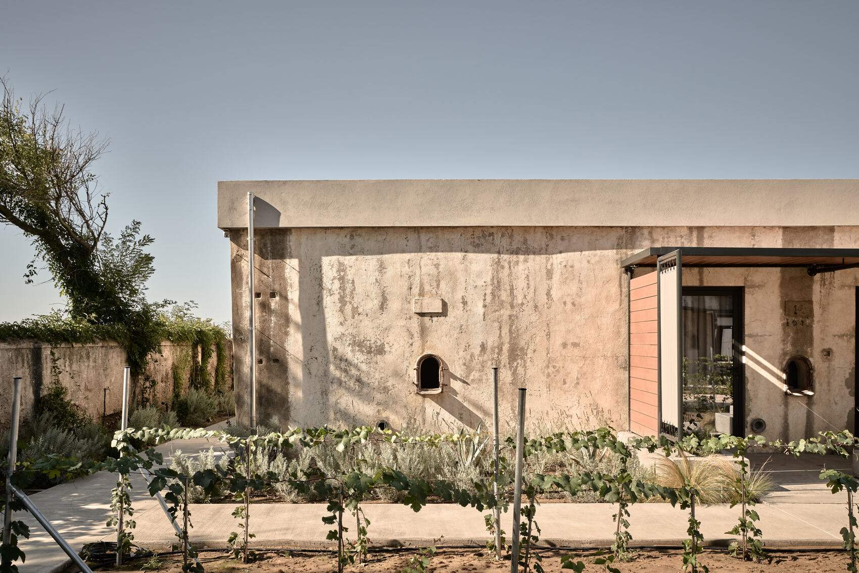 A house with a garden in front of it.